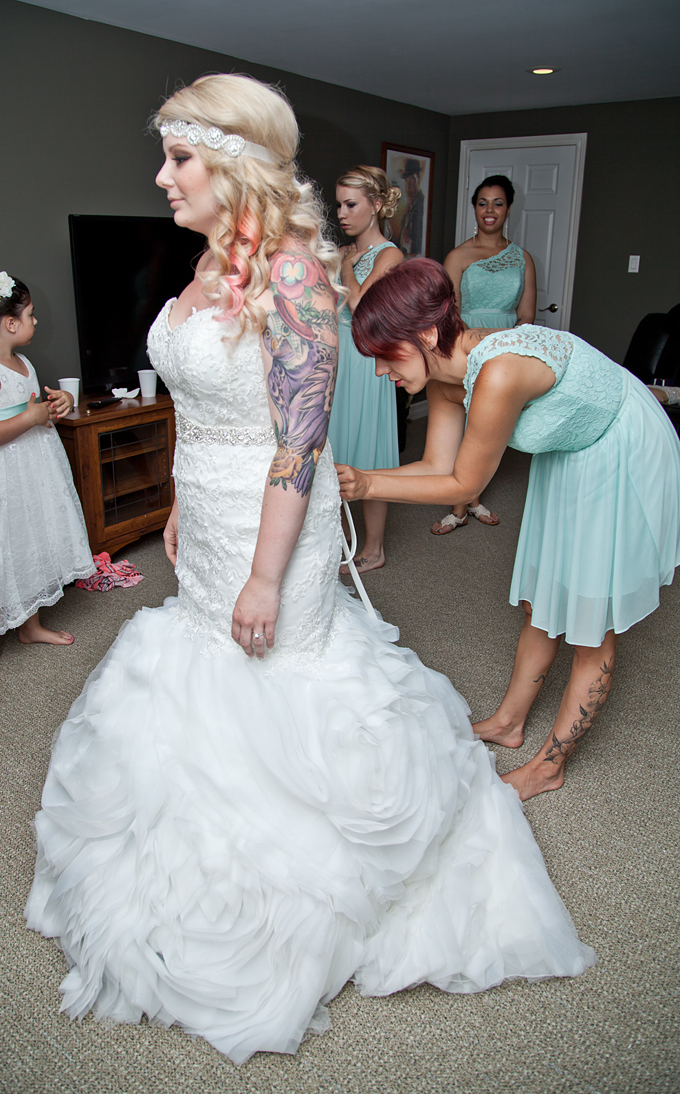 Nathalie helping Whitney