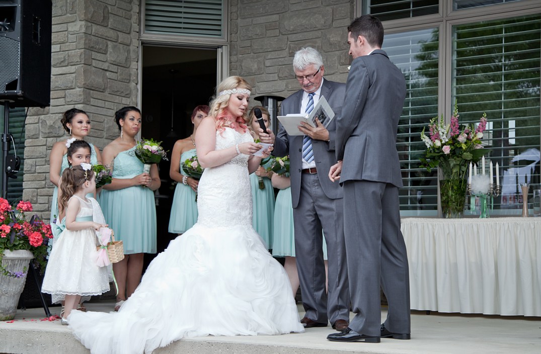 Bride saying her personal vows