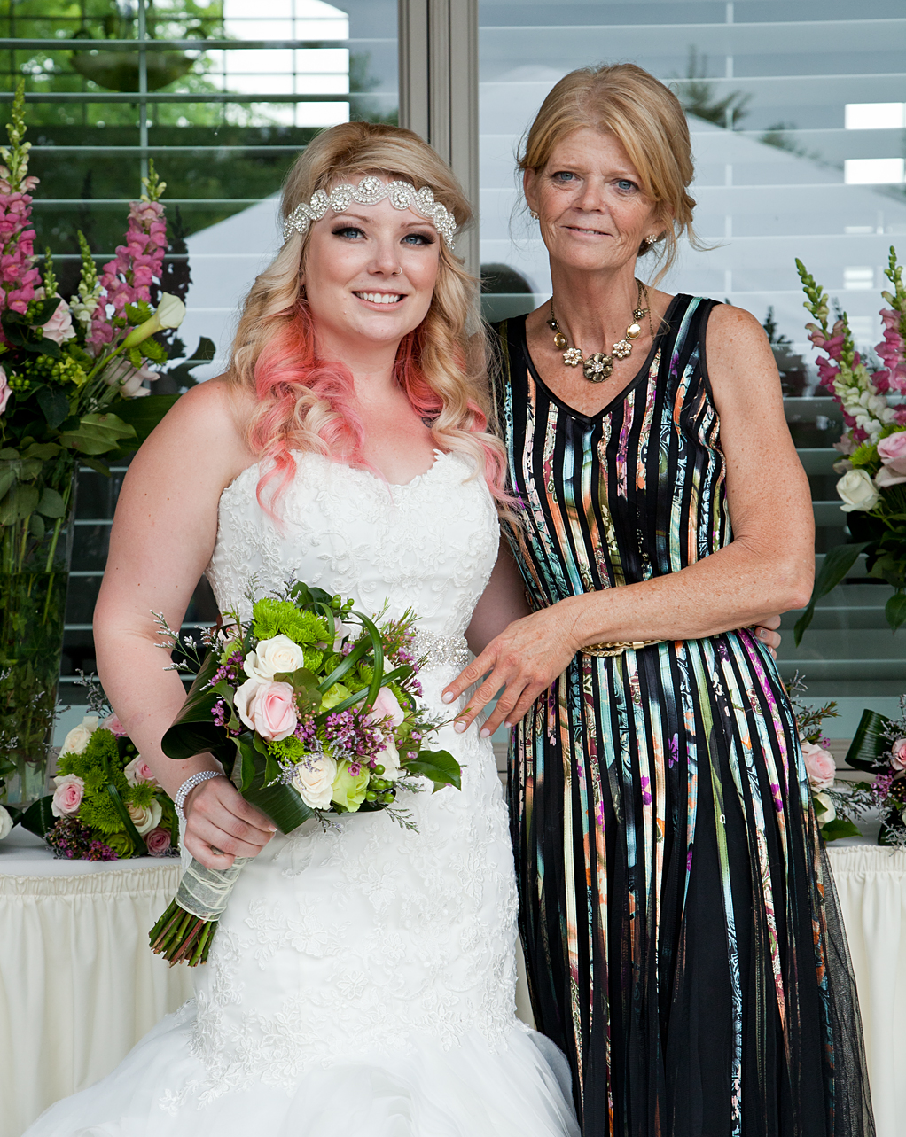 Bride and her mom